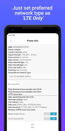 Download 4G LTE Network Switch - Speed Test & SIM Card Info Mod Apk