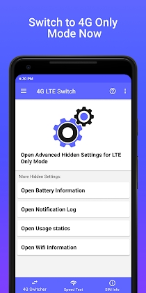 4G LTE Network Switch - Speed Test & SIM Card Info Mod Apk