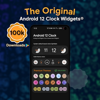 Android 12 Clock Widgets Mod Apk
