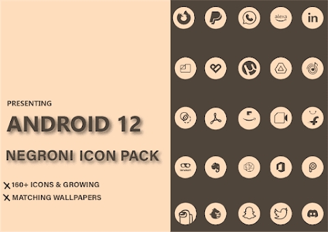 Android 12 Negroni - Icon Pack Mod Apk