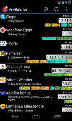 AnyBalance (balance on screen) Mod Apk