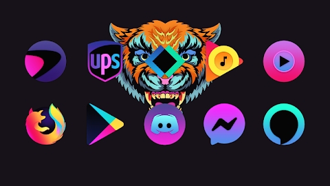ATOMIC - Dark Retro Future Icons Mod Apk