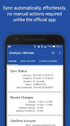Download OneSync: Autosync for OneDrive Mod Apk