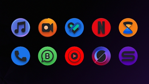 Download Baked - Dark Android Icon Pack Mod Apk