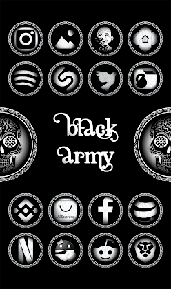 Black Army Diamond - Icon Pack Mod Apk