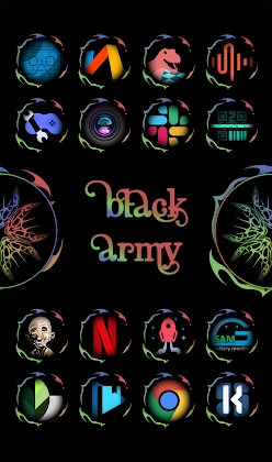 Black Army Omni - Icon Pack Mod Apk
