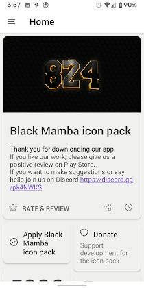 Black Mamba icon pack Mod Apk