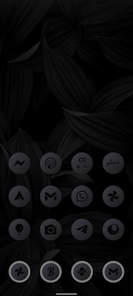 Download Black muted adaptive icon pack Mod Apk