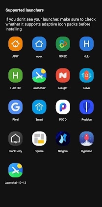 Black muted adaptive icon pack Mod Apk