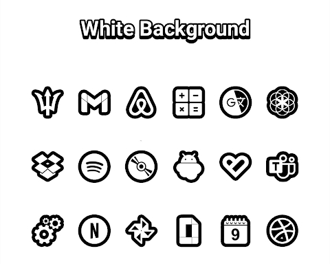 Black n White - Icon Pack Mod Apk