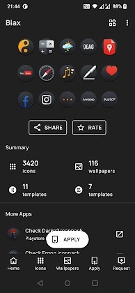 Blax Icon Pack Mod Apk
