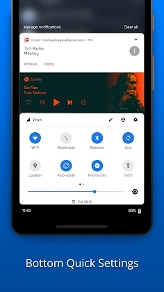 Bottom Quick Settings - Notification Customization Mod Apk
