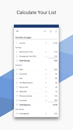 CalcList - Calculate Your List Mod Apk
