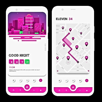 City Illustration KLWP theme Mod Apk