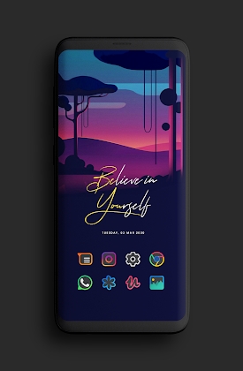 Color Line DARK Icon Pack Mod Apk