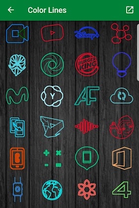 Download Color lines - Icon Pack Mod Apk
