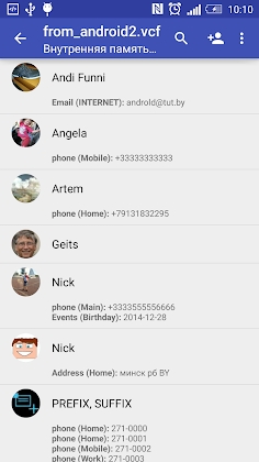 Contacts VCF Mod Apk