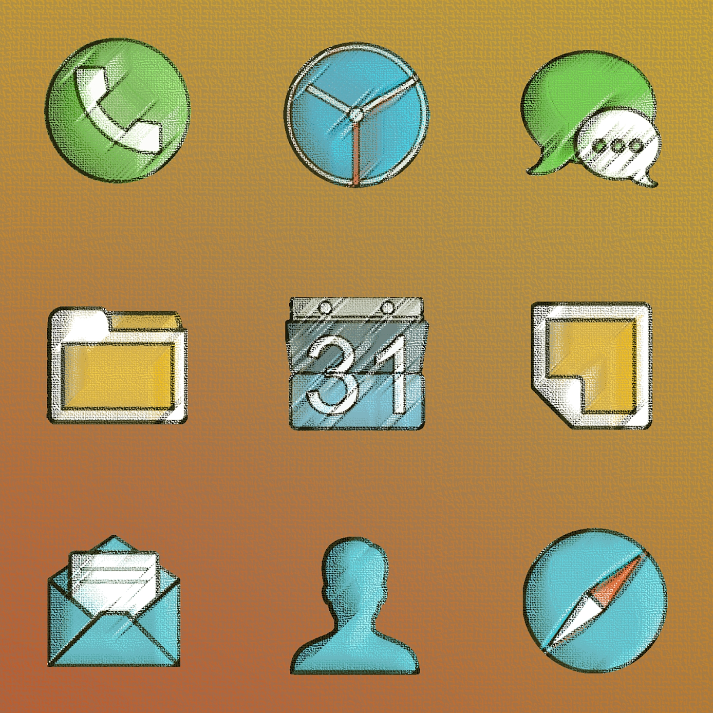 Download Crispy HD Vintage - Icon Pack Mod Apk