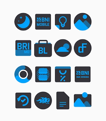 Dark Blue - Icon Pack Mod Apk