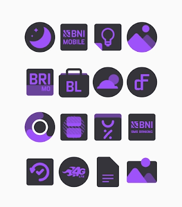 Dark Purple - Icon Pack Mod Apk