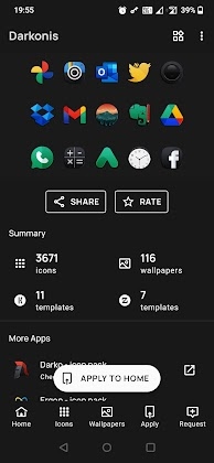 Download Darkonis - Icon Pack Mod Apk