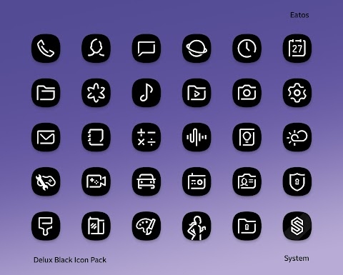 Download Delux Black - Icon Pack Mod Apk