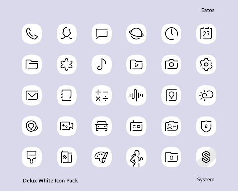 Download Delux White - Icon Pack Mod Apk