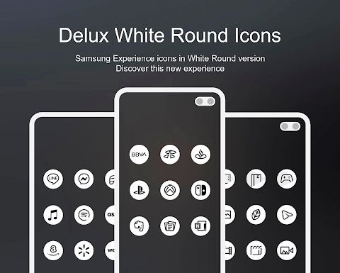 Delux White Round - Icon Pack Mod Apk