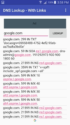 Download DNS Lookup - With Links Mod Apk