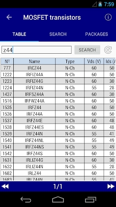 Download Electronics Database: params of electronics parts Mod Apk