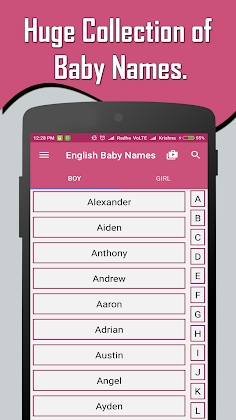 English Baby Girl & Boy Names With Meaning Mod Apk