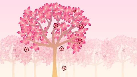 Falling Flowers Red - Live Wallpaper Mod Apk