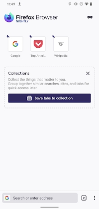 Firefox Browser (Nightly for Developers) Mod Apk
