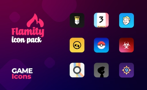 Download Flamity - Square Gradient Icon Pack Mod Apk