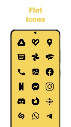 Flat Black - Icon Pack Mod Apk