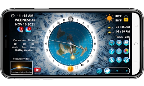 Flat Earth Sun, Moon & Zodiac Clock Mod Apk