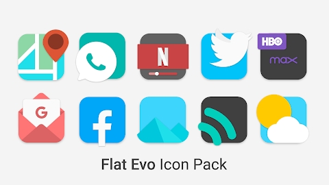 Flat Evo - Icon Pack Mod Apk
