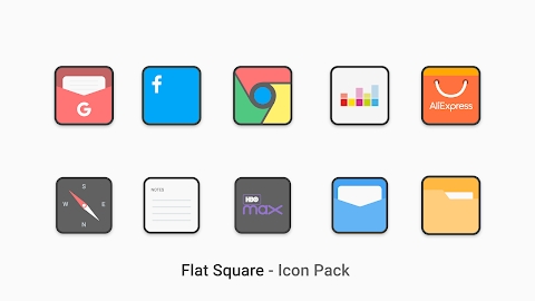 Download Flat Square - Icon Pack Mod Apk