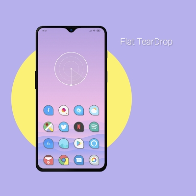Flat TearDrop - Icon Pack Mod Apk