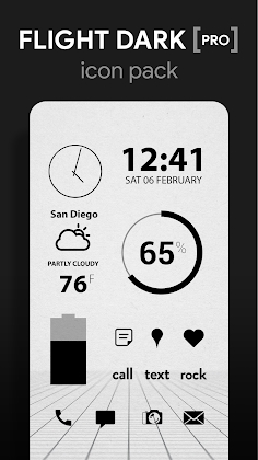 Flight Dark Pro - Icon Pack Mod Apk