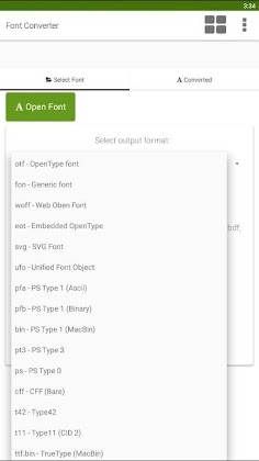Font Converter - Convert OTF to TTF Mod Apk