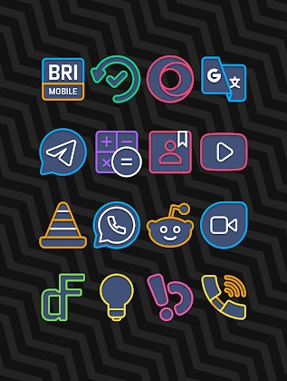 Download Garis Dark - Lines Icon Pack Mod Apk