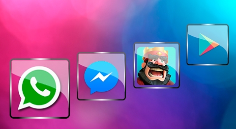 Download Glass Icon Pack Nova/APEX/ADW change icons Mod Apk