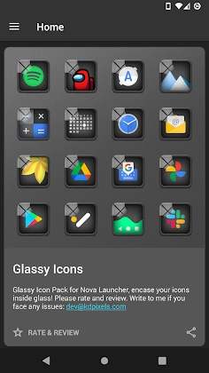 Download Glassy Icon Pack | For Nova Launcher and More Mod Apk