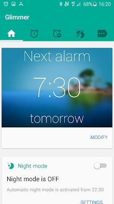 Glimmer (luminous alarm clock) Mod Apk