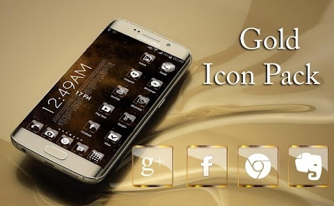 Download Golden Glass Nova Launcher theme Icon Pack Mod Apk