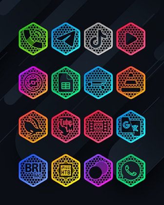 Hexanet - Neon Icon Pack Mod Apk