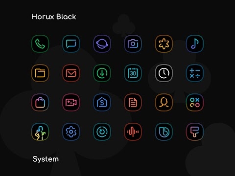 Horux Black - Icon Pack Mod Apk