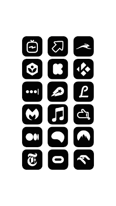 Download iOS 15 Black - Icon Pack Mod Apk