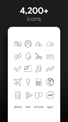 Download Lines Dark Pro - Icon Pack Mod Apk